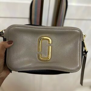 Marc Jacobs Taupe Leather Crossbody Bag